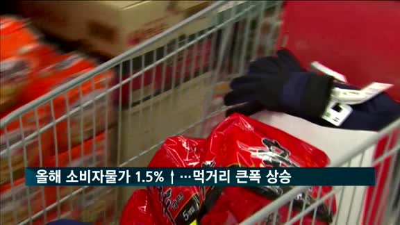 올해 소비자물가 1.5%↑…기재부 "가격강세 품목 모니터링"