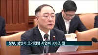 정부, 상반기 조기집행 사업비 308조 원