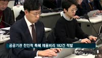 공공기관 친인척 특혜 등 채용비리 182건 적발