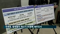 국세청, 탈세혐의 재산가 95명에 세무조사