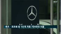 벤츠ㆍ포르쉐ㆍBMW 등 103개 차종 7만4천대 리콜