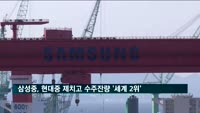 조선 빅3 수주 경쟁 치열…삼성중, 현대중 제치고 '2위'