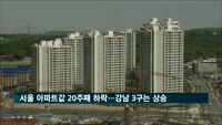 서울 아파트값 20주 연속 하락…강남 3구는 반짝 상승