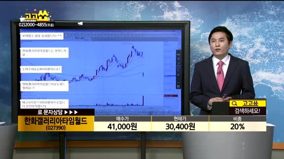 [종목상담]한화갤러리아타임월드(027390)