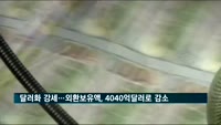 달러화 강세…외환보유액, 4040억달러로 감소