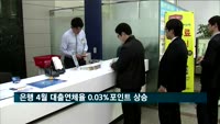 은행 4월 대출연체율 0.03%포인트 상승