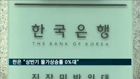 한은 "상반기 물가상승률 0%대"…물가안정목표 하회