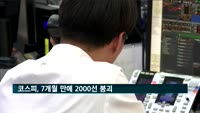 코스피, 잇단 악재로 7개월 만에 2000선 붕괴