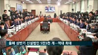 올해 상반기 신설법인 5만3천 개…역대 '최대'