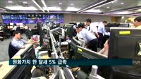 일본 규제·미중 갈등 악재에…원화가치 한 달새 5% 급락