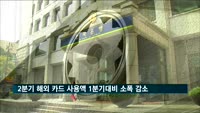 2분기 해외 카드 사용액 1분기대비 소폭 감소