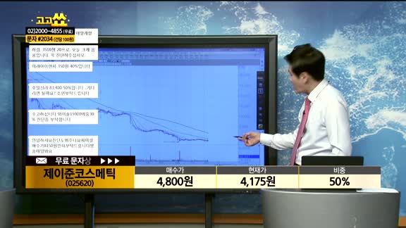 [종목상담]제이준코스메틱(025620)