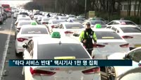 "타다 서비스 반대" 택시기사 1만 명 집회