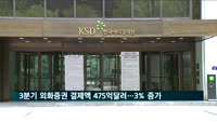 3분기 외화증권 결제금액 475억 달러…전분기 대비 3% 증가
