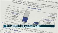 "미·중 무역갈등으로 성장률 0.34%p 떨어질 수도"