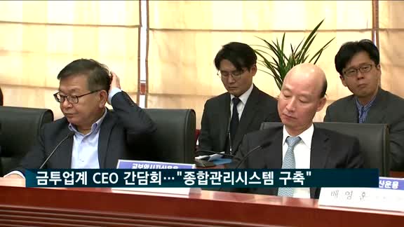 금감원, 금투업계 CEO 간담회…"종합관리시스템 구축"