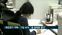 기업 40% "설 상여금 없다"…70% "경기 나빠져"