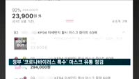 정부 '코로나바이러스 특수' 마스크 유통상황 점검