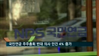 국민연금 주주총회 반대 의사 안건 4.6%p 증가