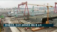 현대중공업지주, 창사 이래 최초 자사주 48만8천주 매입 후 소각