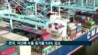 한국, 세계시장 수출 증가율 9.8% 감소…일본보다 2배 이상 커