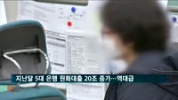 지난달 5대 은행 원화대출 20조 늘어…역대급 증가세