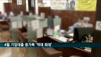 4월 기업대출 증가폭 '역대 최대'