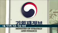 또 불어난 재정적자…5월 적자폭 78조 '사상 최대'