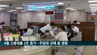 6월 신용대출 3조 증가…주담대 규제·SK바이오팜 청약 영향