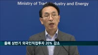 올해 상반기 외국인직접투자 코로나 여파에 20% 감소