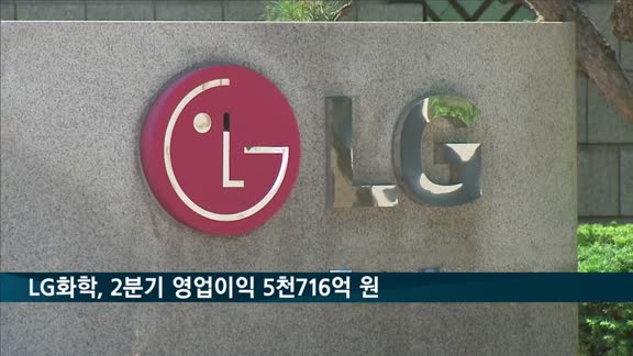 LG화학, 2분기 영업이익 5천716억 원