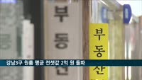 강남3구 원룸 전셋값 2억 원 돌파…1억 미만은 강북·노원구뿐