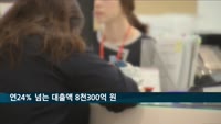 연24% 넘는 대출액 8천300억 원…"모니터링 필요"