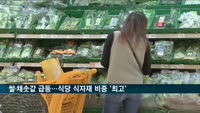 쌀·채솟값 급등…식당 식자재 비중 '최고'