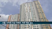 서울 10억원 이상 아파트 거래 비중 감소