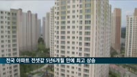 전국 아파트 전셋값 5년 6개월 만에 최고 상승