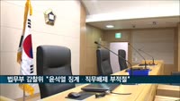 법무부 감찰위 "윤석열 징계·직무배제 부적절"