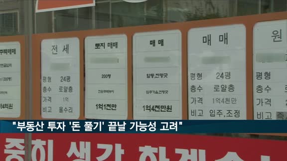 기재차관 "부동산 투자 때 '돈 풀기' 끝날 가능성 감안해야"