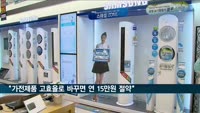 가전제품 에너지 고효율로 바꾸면 전기료 연 15만원↓