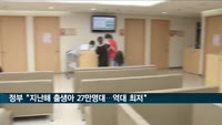 기재차관 "지난해 출생아수 27만명대…역대 최저"