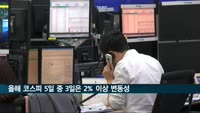 올해 코스피 5일 중 3일은 2% 이상 '출렁'