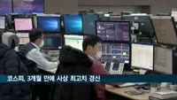 코스피 3개월 만에 사상 최고치 경신