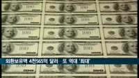 외환보유액 4천565억 달러…또 역대 '최대'