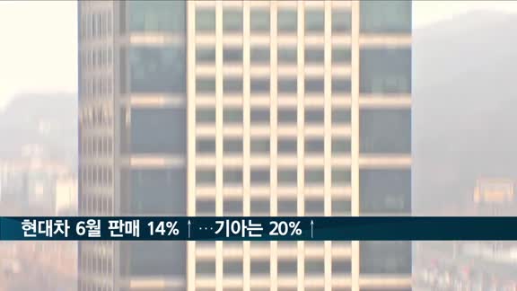 현대차 6월 판매 14%↑…기아는 20%↑