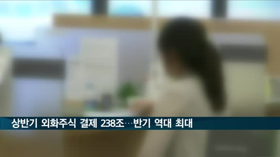 상반기 외화주식 결제 238조…반기 역대 최대