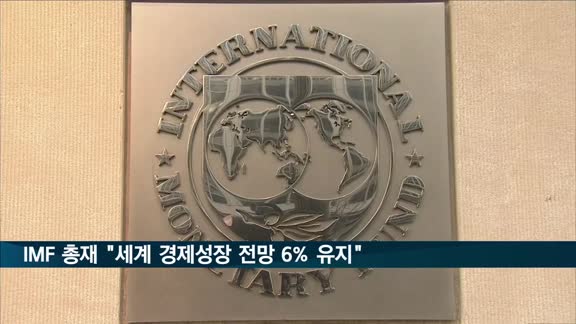 IMF 총재 "올해 세계경제 성장률 전망치 6% 유지"