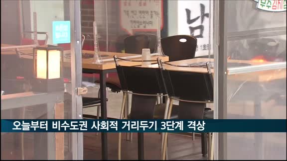 비수도권 오늘부터 3단계…식당·카페·노래방 등 밤 10시까지만