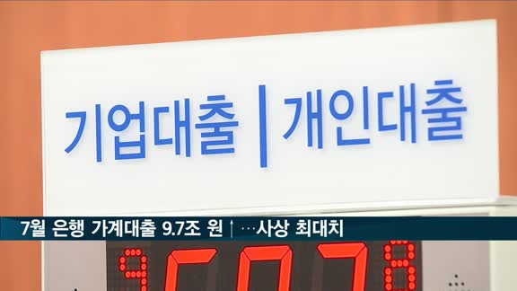 7월 은행 가계대출 9.7조 원↑…주택 거래·공모주 청약 열풍 영향