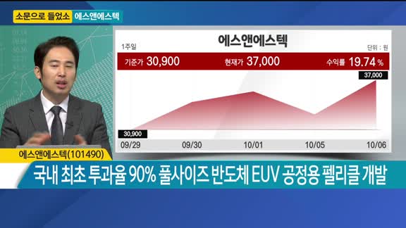 [소문으로 들었소] 에스앤에스텍