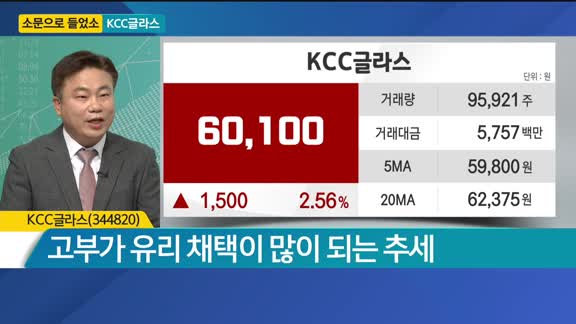 [소문으로 들었소] KCC글라스